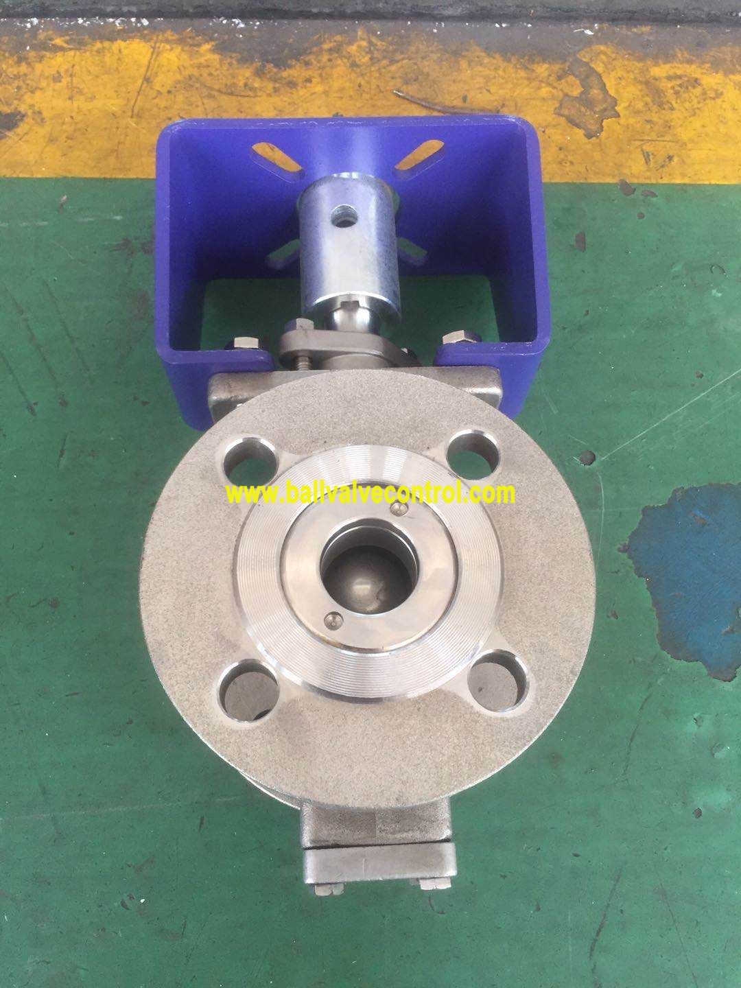 Stainless steel flange type segmented ball valve