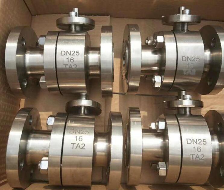 Titanium and titanium alloy ball valve