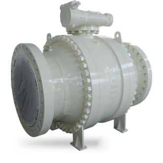 Cast steel trunnion mounted ball valve